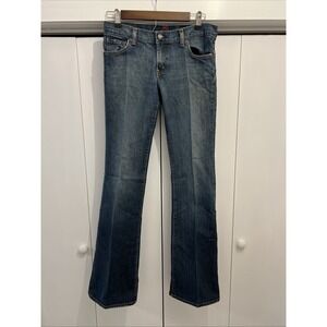 VTG Y2K Blue Cult Jeans Women's Sz 28 Flared Low Rise Denim MADE IN USA, 30x33